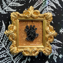 Load image into Gallery viewer, Black Geometric Heart Enamel Pin