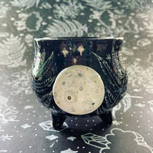 Load image into Gallery viewer, Ceramic Cauldron - Ferns - Medium (m1) - DISCOUNTED