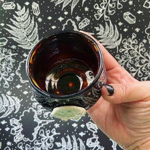 Load image into Gallery viewer, Ceramic Cauldron - Ferns - Medium (m1) - DISCOUNTED