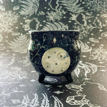 Load image into Gallery viewer, Ceramic Cauldron - Ferns & Crystals - Small (s2)