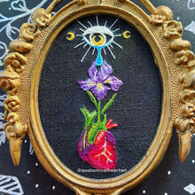 Load image into Gallery viewer, Embroidertober 2022: Week 3: Symbols - Grief, Hope, Love