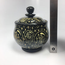 Load image into Gallery viewer, Drippy Bubbles Holding Gems Sgraffito Medium Ceramic Jar 2 - Glossy finish