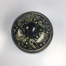 Load image into Gallery viewer, Drippy Bubbles Holding Gems Sgraffito Medium Ceramic Jar 2 - Glossy finish