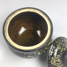 Load image into Gallery viewer, Drippy Bubbles Holding Gems Sgraffito Medium Ceramic Jar 2 - Glossy finish