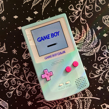 Load image into Gallery viewer, Modded Game Boy Color - Teal & White