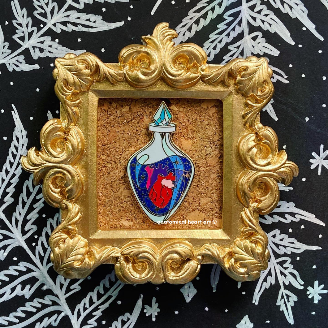 Love Potion Anatomical Heart Enamel Pin