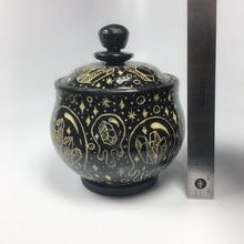 Load image into Gallery viewer, Drippy Bubbles Holding Gems Sgraffito Medium Ceramic Jar 2 - Glossy finish
