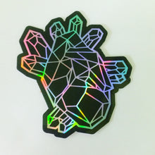 Load image into Gallery viewer, Geo Heart Holographic Vinyl Sticker
