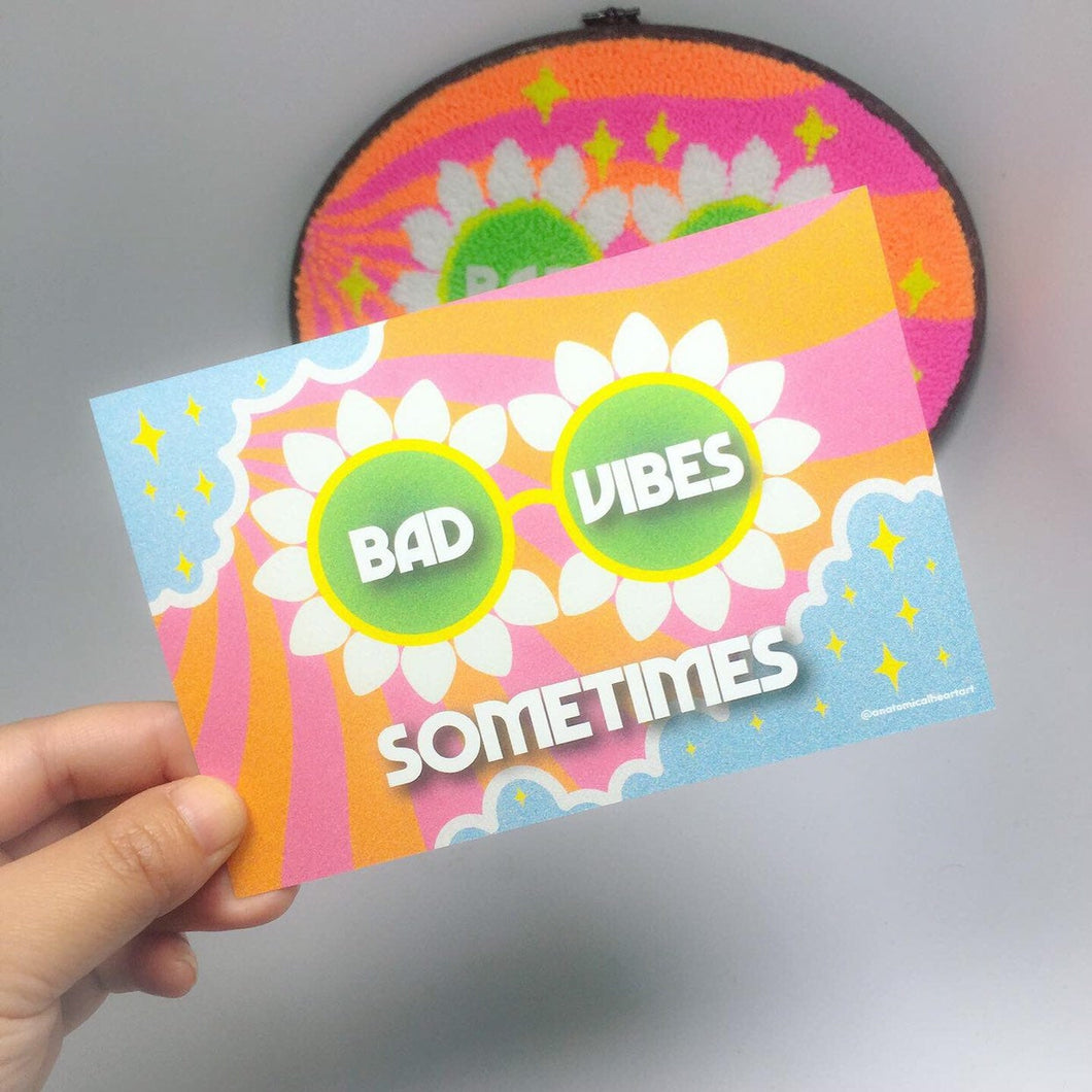 Bad Vibes Sometimes Postcard