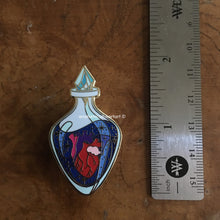 Load image into Gallery viewer, Love Potion Anatomical Heart Enamel Pin
