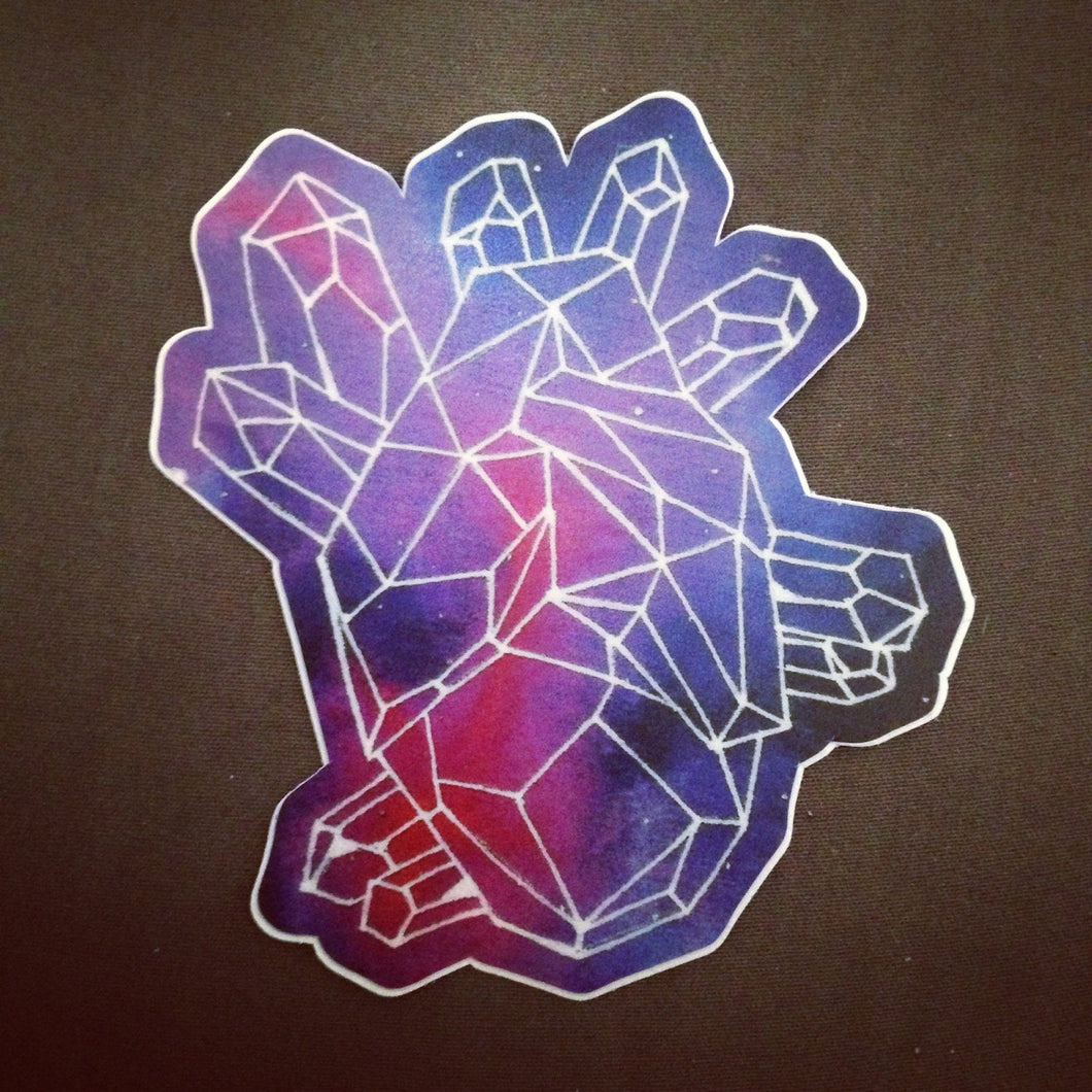 Geometric Heart Vinyl Sticker