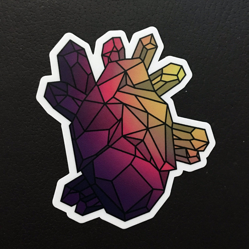 Geometric Heart #2 Vinyl Sticker