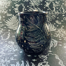 Load image into Gallery viewer, Ceramic Moon Handle Mug - Fern Sgrafitto Cup (d)
