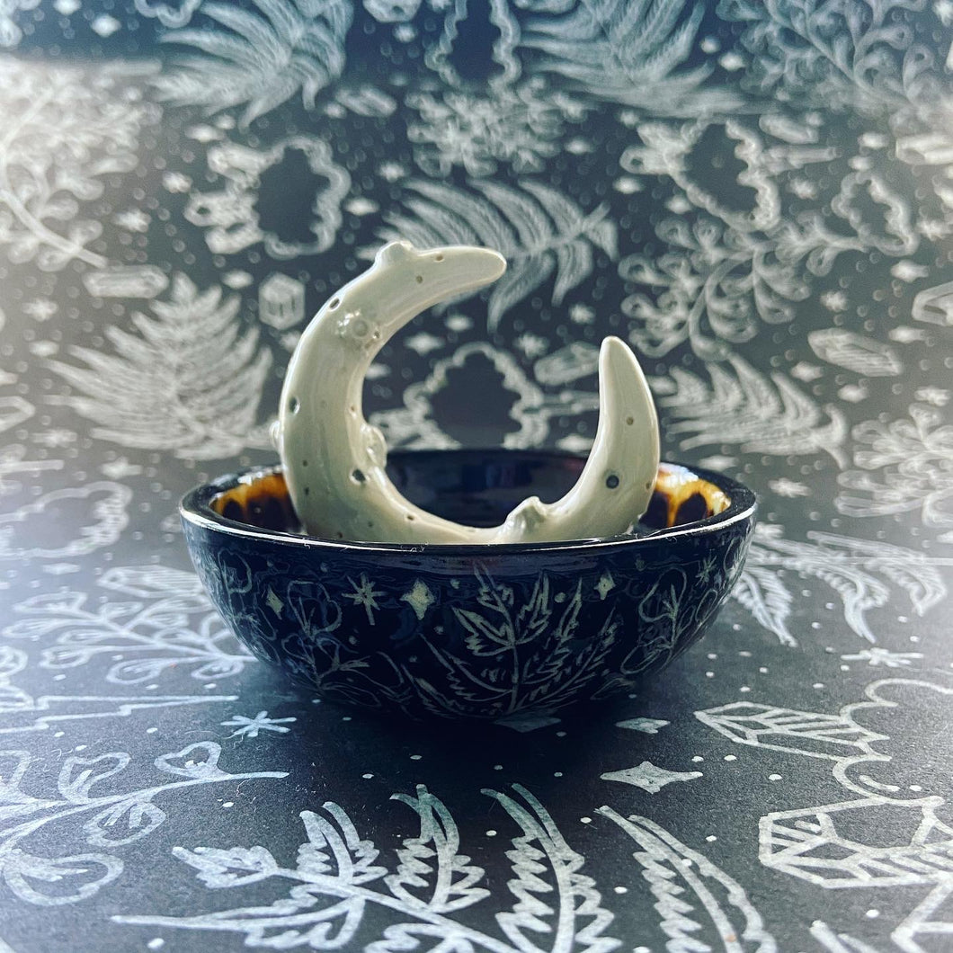 Moon Trinket Dish - Ferns (B)