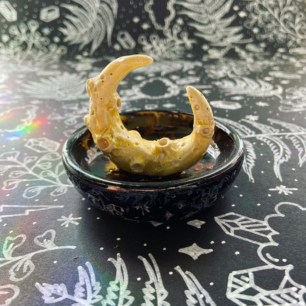 Yellow Moon Trinket Dish #2